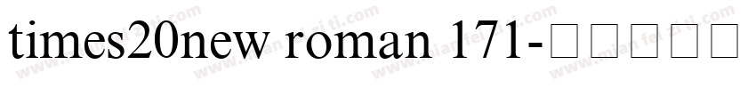 times20new roman 171字体转换